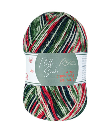 Flotte Socke 4ply. Christmas Metallic |Rellana