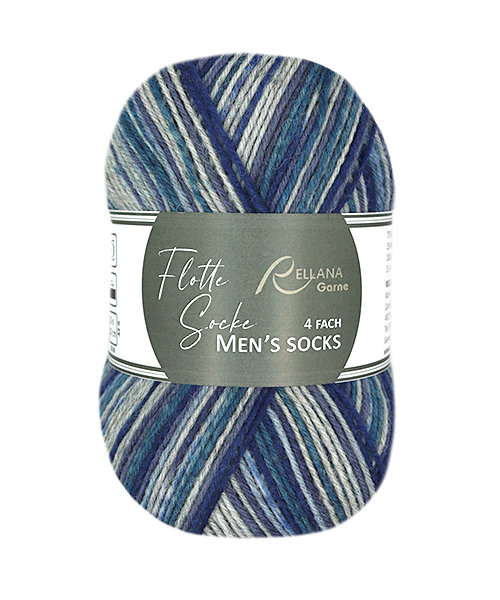Rellana Flotte Socke 4f. Men – sokkengaren van superwash wol