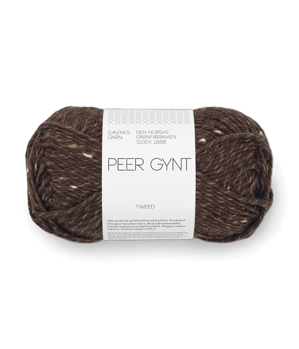 Dark brown Tweed Peer Gynt,Sandnes Garn