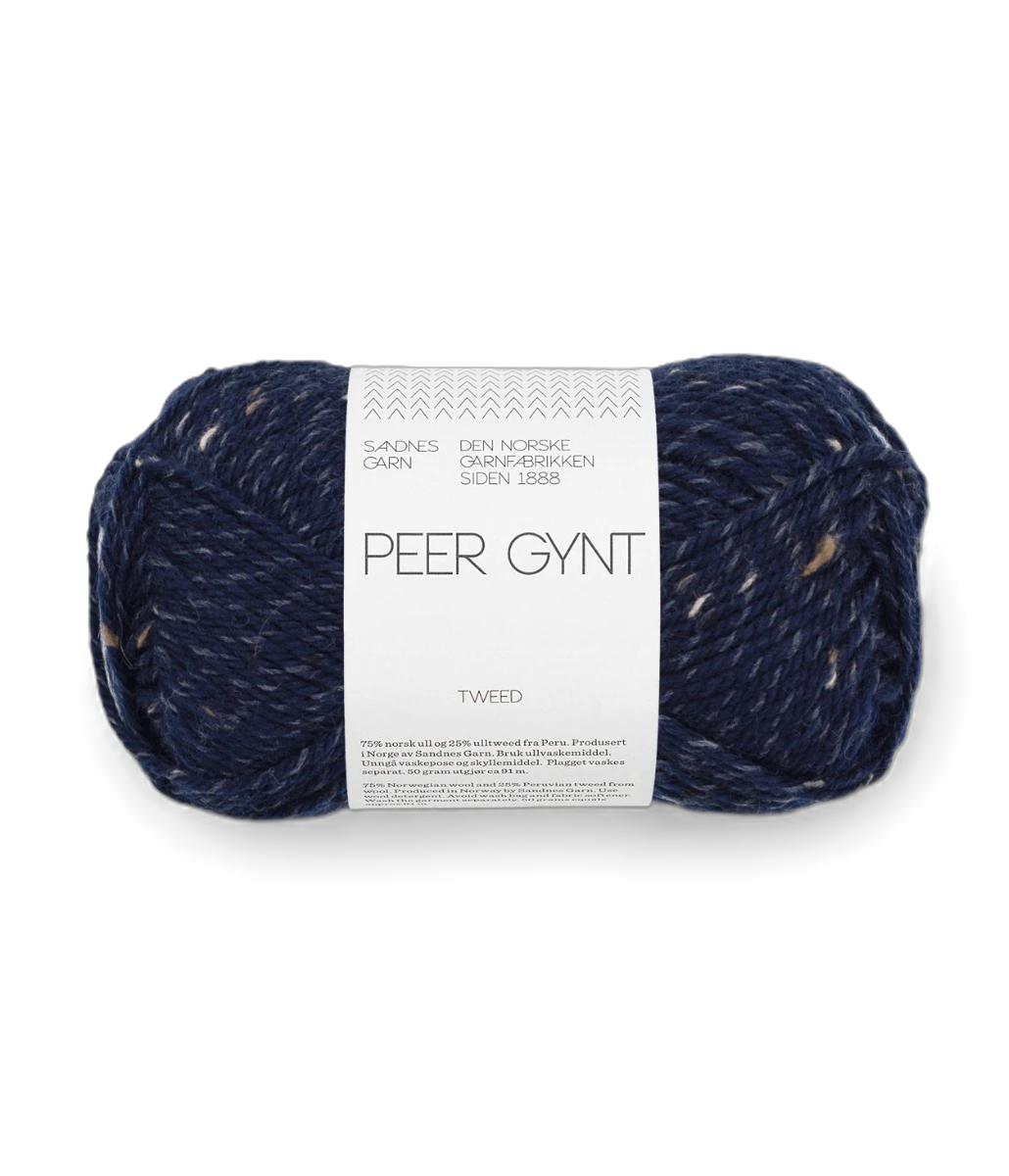 Navy Blue Tweed Peer Gynt,Sandnes Garn