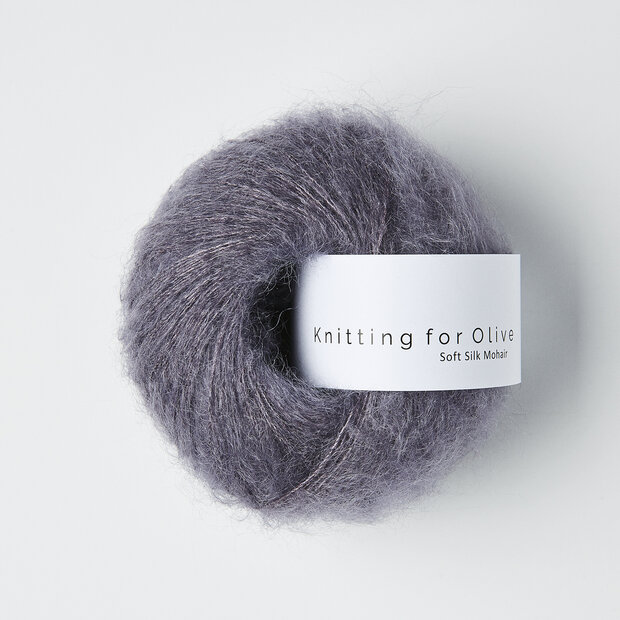 Dusty violet soft silk mohair