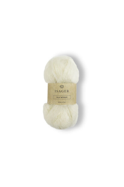 Isager Silk Mohair wolwit eco