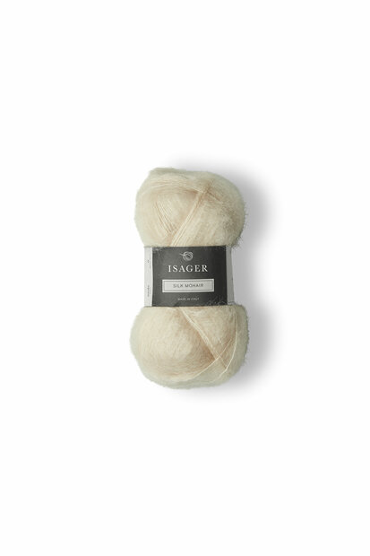 Isager Silk Mohair wit