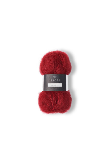 Isager Silk Mohair rood