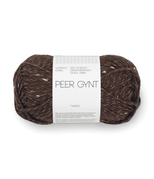 Dark brown Tweed Peer Gynt,Sandnes Garn