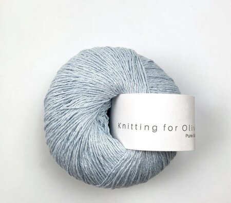 Ice Blue Pure Silk