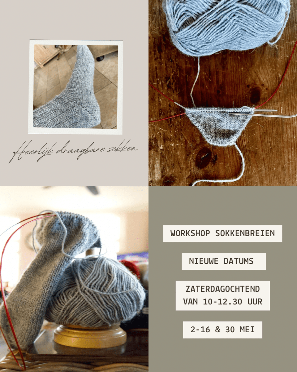 Liefde voor wol Brei in 3 ochtenden je eigen sokken - Nieuwe datum beschikbaar