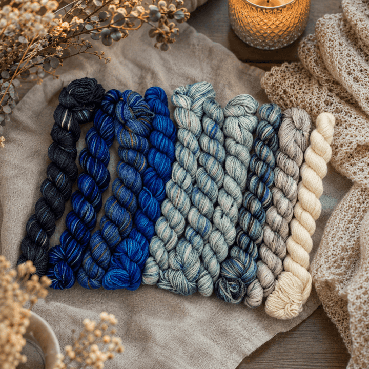 Koigu Wool Designs Koigu merino pencil boxes - set van 10 gekleurde wolstrengen