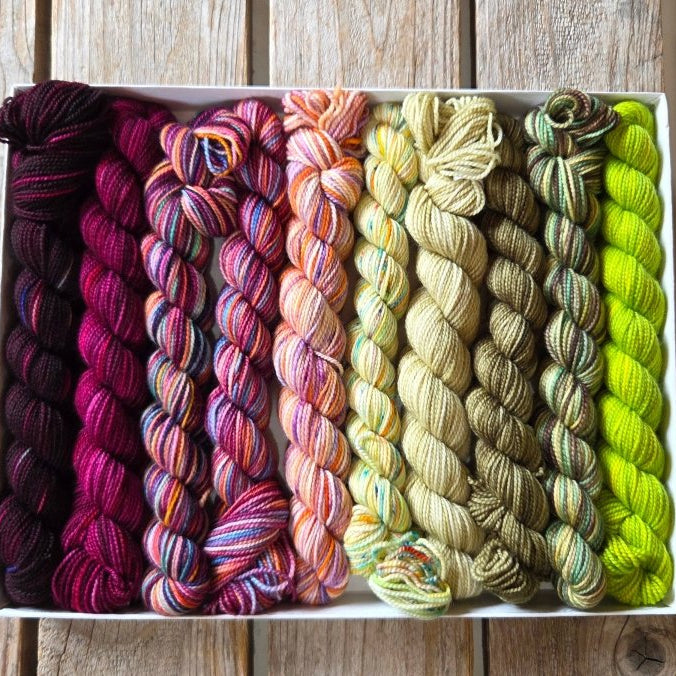 Koigu yarns Koigu Wibbly - Wobbly Shawl Set – Mini Strengen (Limited Edition)