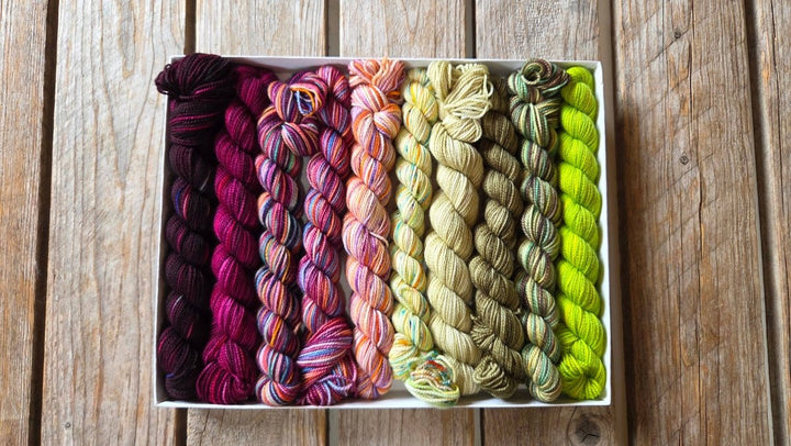 Koigu yarns Koigu Wibbly - Wobbly Shawl Set – Mini Strengen (Limited Edition)