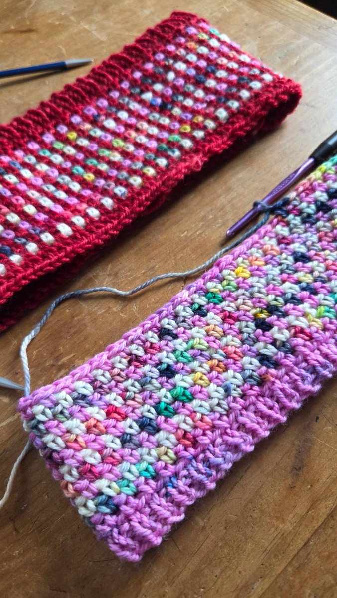 Koigu yarns Little Bits hoofdband brei - en haakpakket