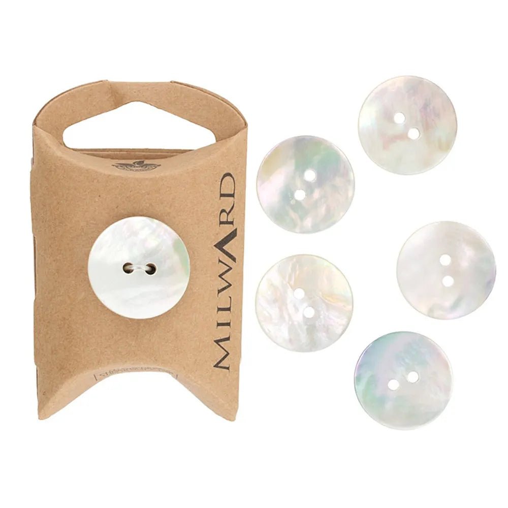 Liefde voor wol Milward parelmoerknopen - 20 mm breed